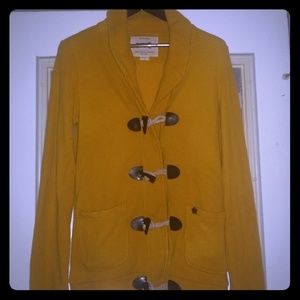 Women's Mustard Toggle Cardigan